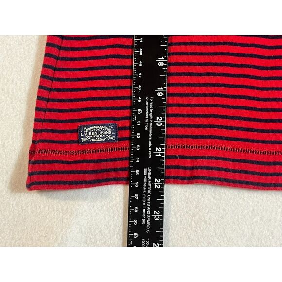 LRL Ralph Lauren Red Stripe Elbow Patch Long Sleeve Shirt Shoulder Zip Large - Picture 11 of 11